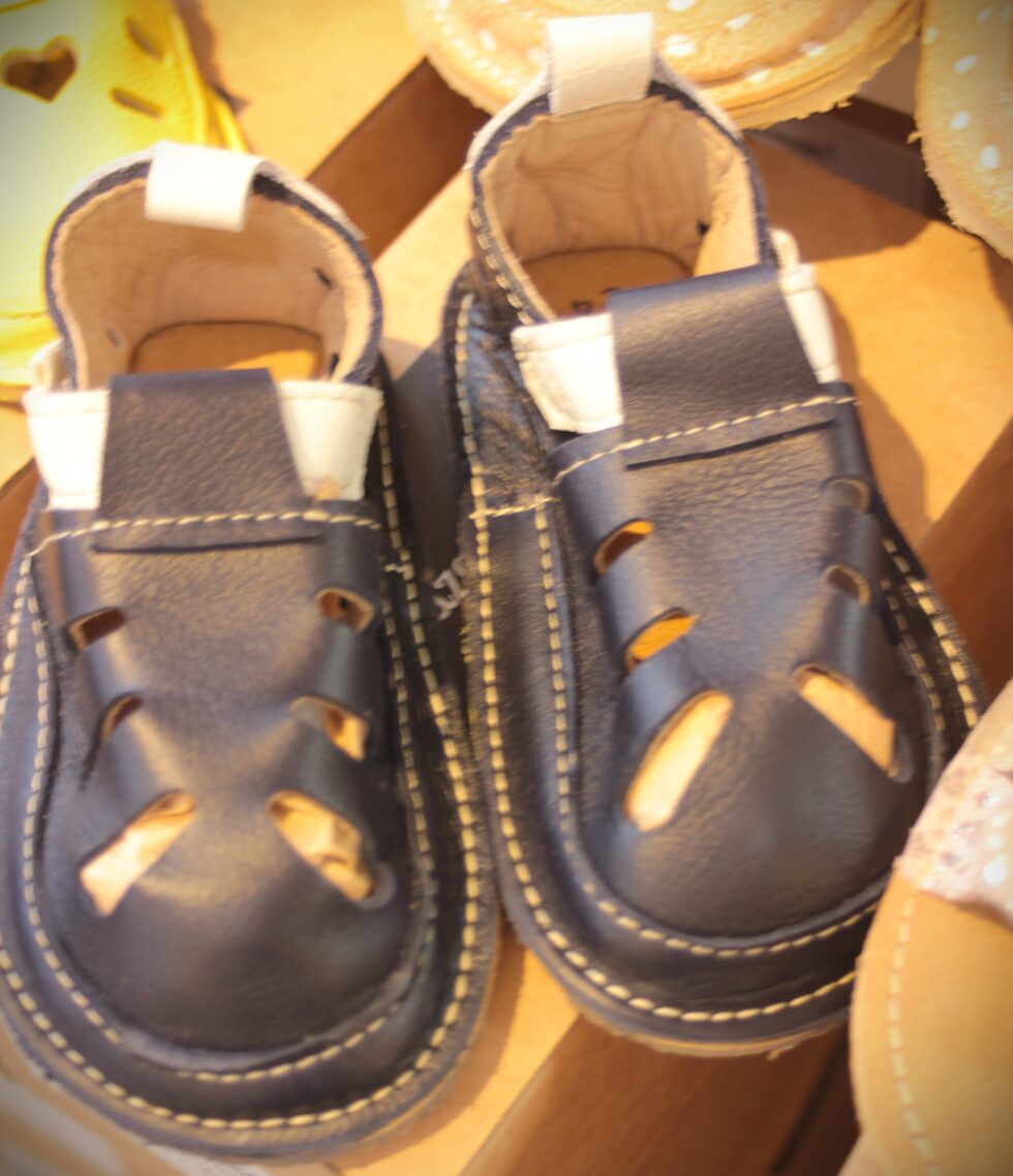 Barefoot, chaussure minimaliste enfant, cuir, upcyclé