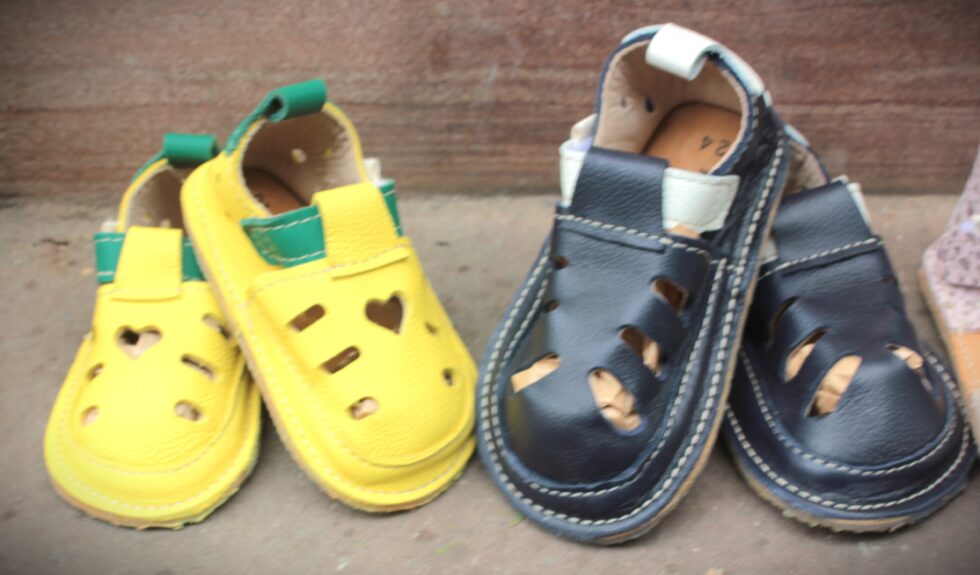 Barefoot, chaussure minimaliste enfant, cuir, upcyclé