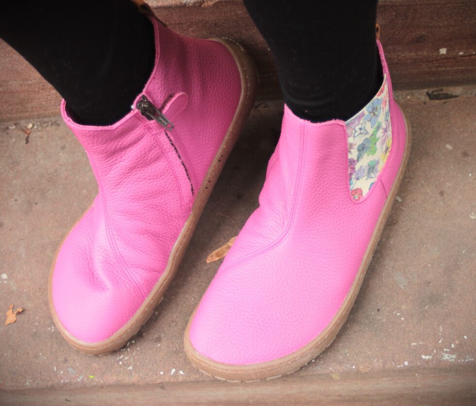 Barefoot, chaussure minimaliste, cuir, boots