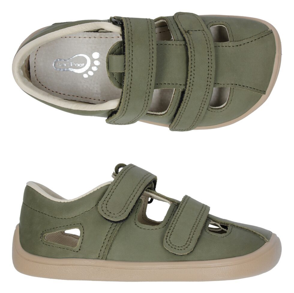 Barefoot, chaussure minimaliste, cuir, sandales