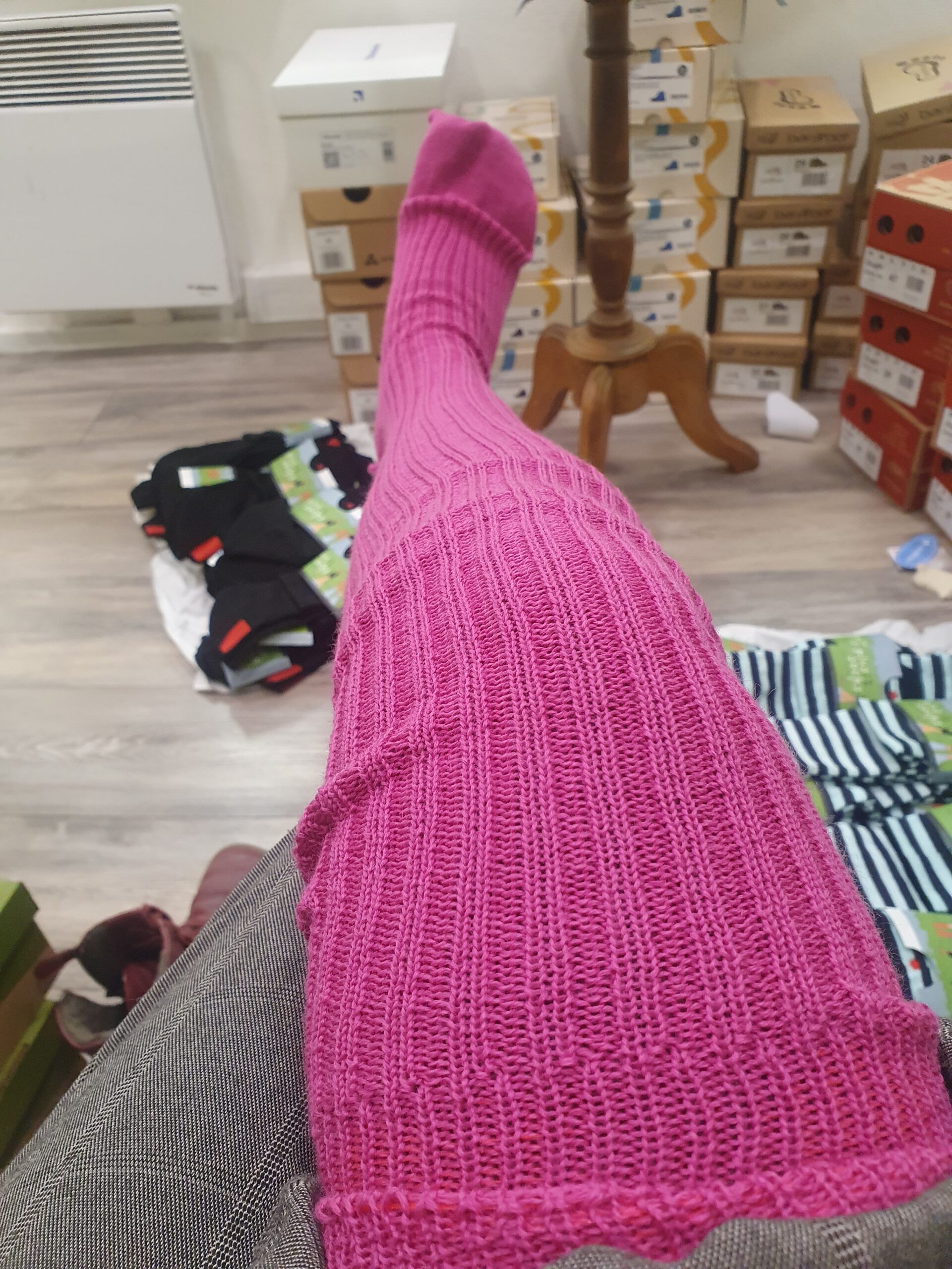 chaussette, minimaliste, mérinos